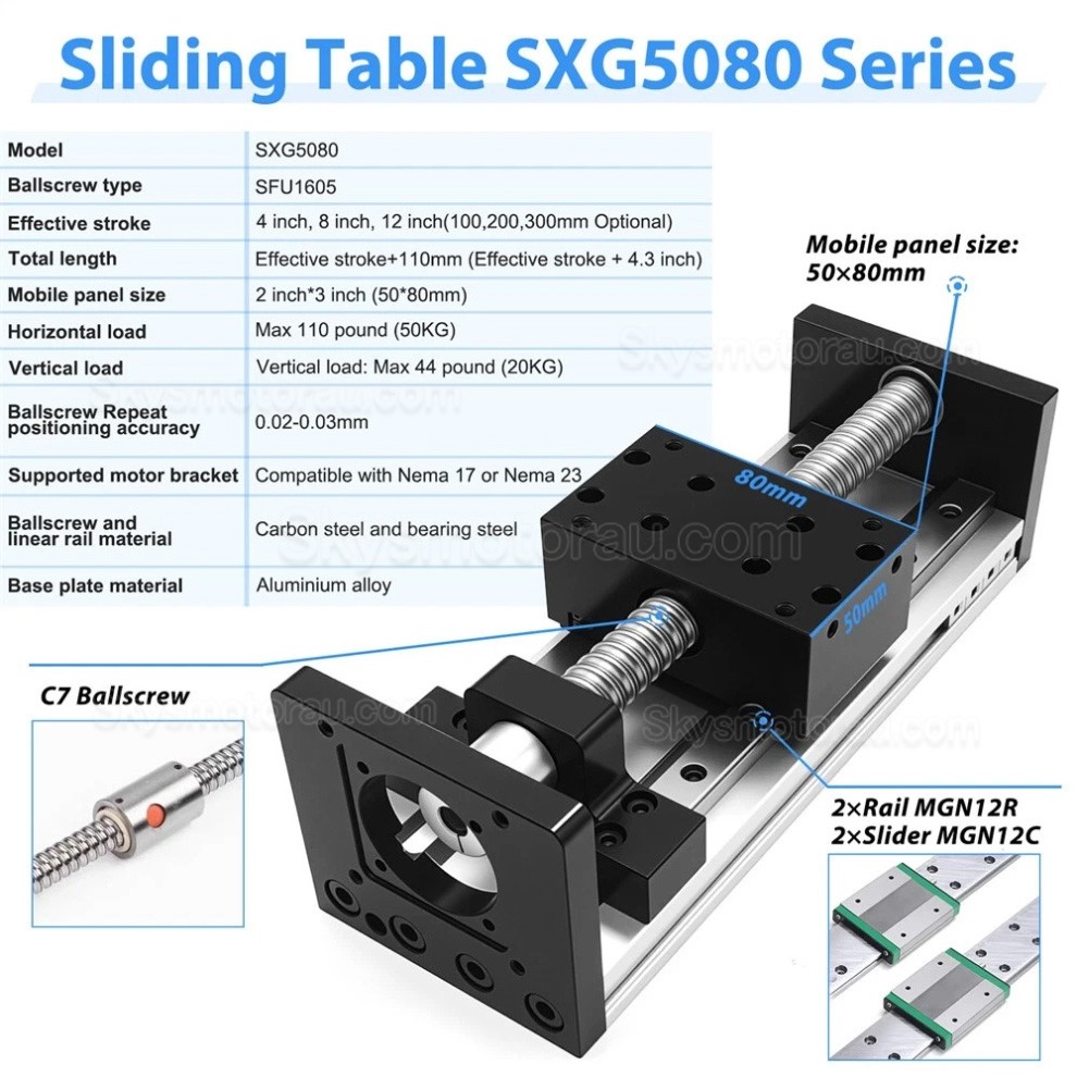 Motorized Linear Slides Actuator OSP001593 Double Guide Ball Screw Linear Slide Linear Motion Stage