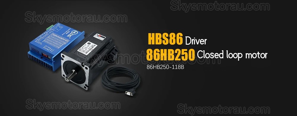 Nema 34 Closed Loop Stepper Motor Kit 86HB250-118B-HBS86 (No Brake) 8N.m with HBS86 Stepper Driver