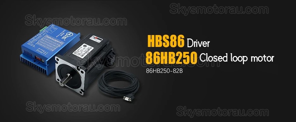 Nema 34 Closed Loop Stepper Motor Kit 86HB250-82B-HBS86 (No Brake) 4.5N.m with HBS86 Stepper Driver