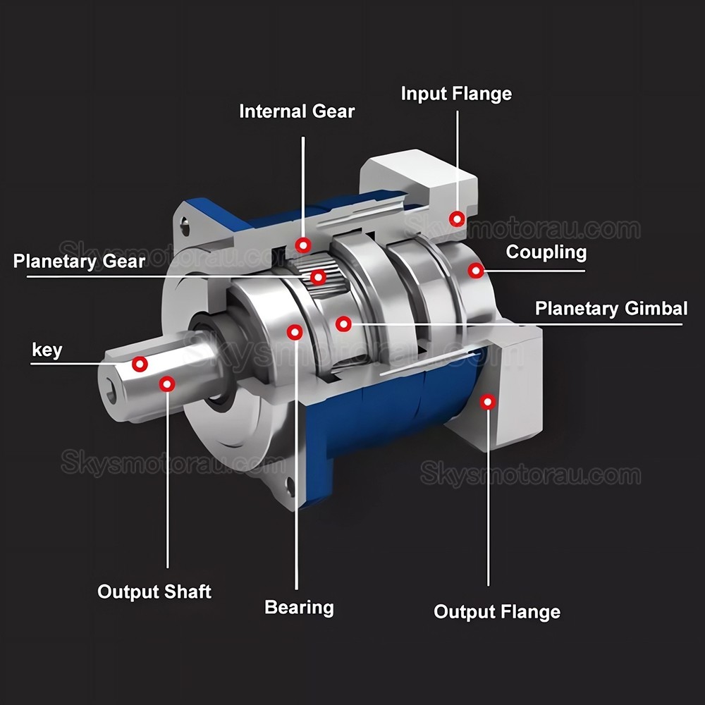 86PX Series Nema 34 Planetary Gear Box Ratio 5:1 - 100:1 for 86mm Stepper Motor
