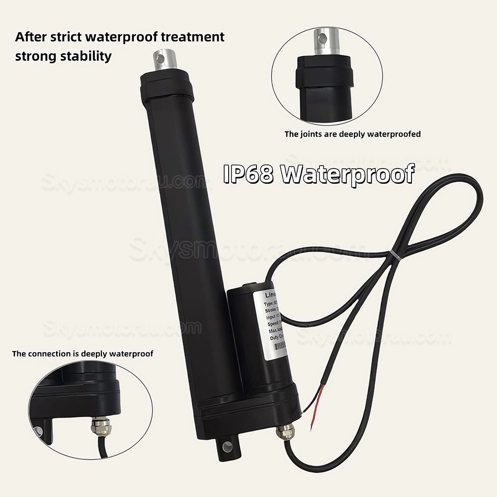 IP68 Submersible 12V Electric Linear Actuator BST-YF-FS Stroke Lenght 50-1000mm