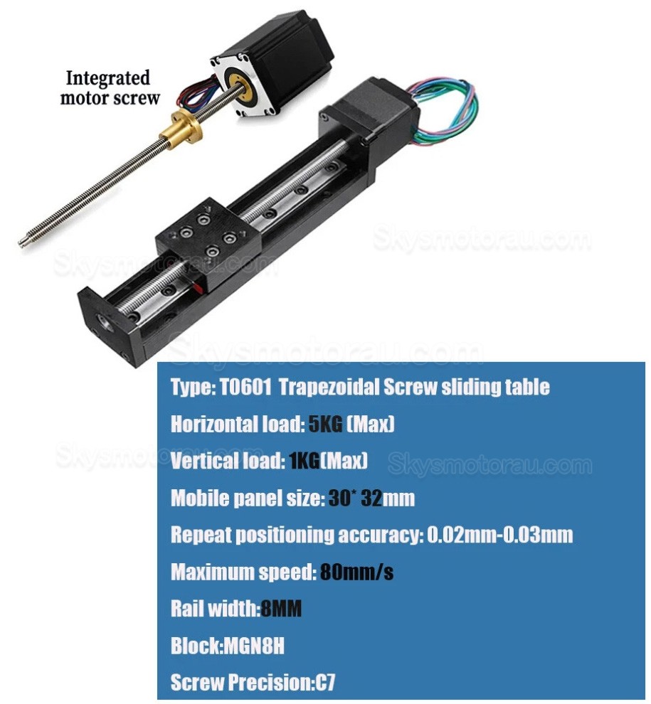 Motorized Linear Slides Actuator OSP001603 CNC Ballscrew Linear Slide 50mm-300mm Stroke with Nema11 Motor