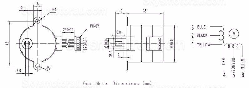 20Pcs 12V Brushed DC Stepper Gear Motor GM37-35BY 7.5&deg;with Reduction Ratio 6~810 Spur Gearbox