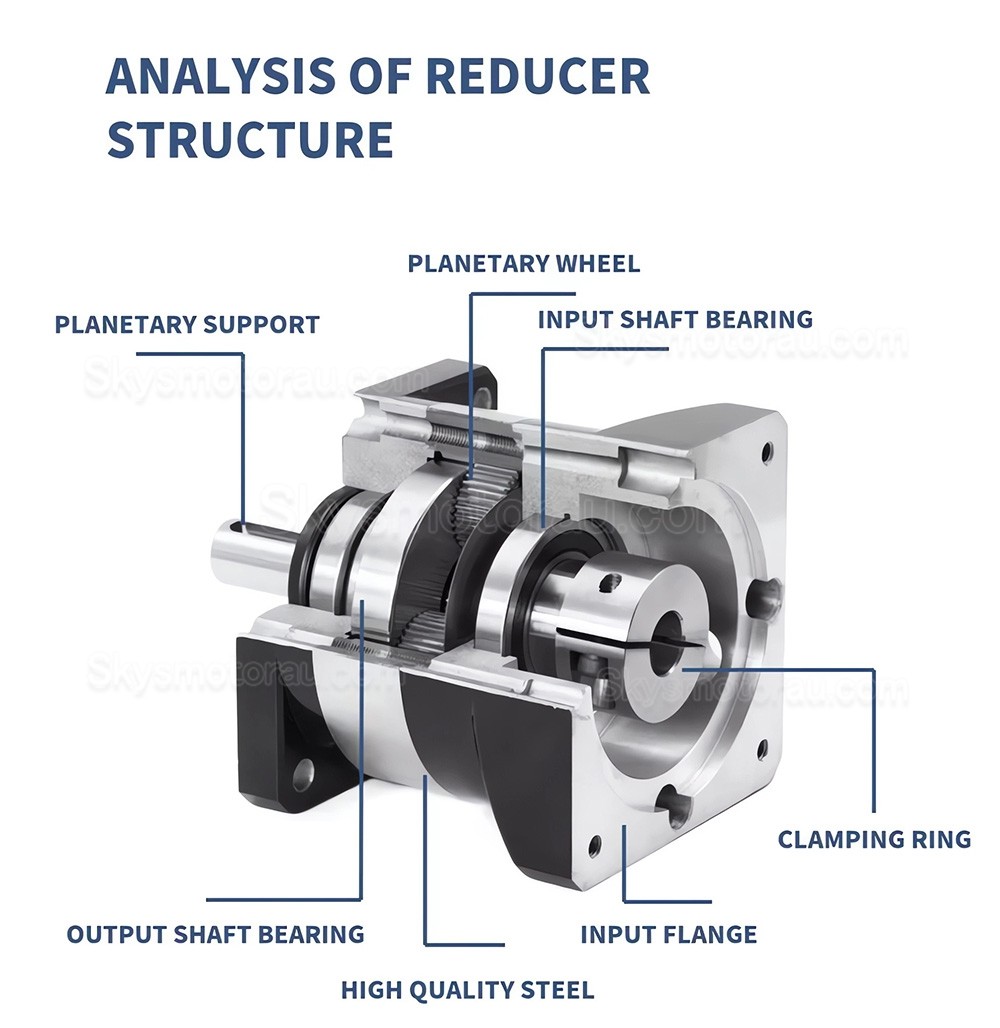 Nema 23 Geared Stepper Motor DLF+HBT5776C 3.5A with 4:1/5:1/10:1/20:1/25:1/40:1/50:1/100:1 Planetary Gearbox