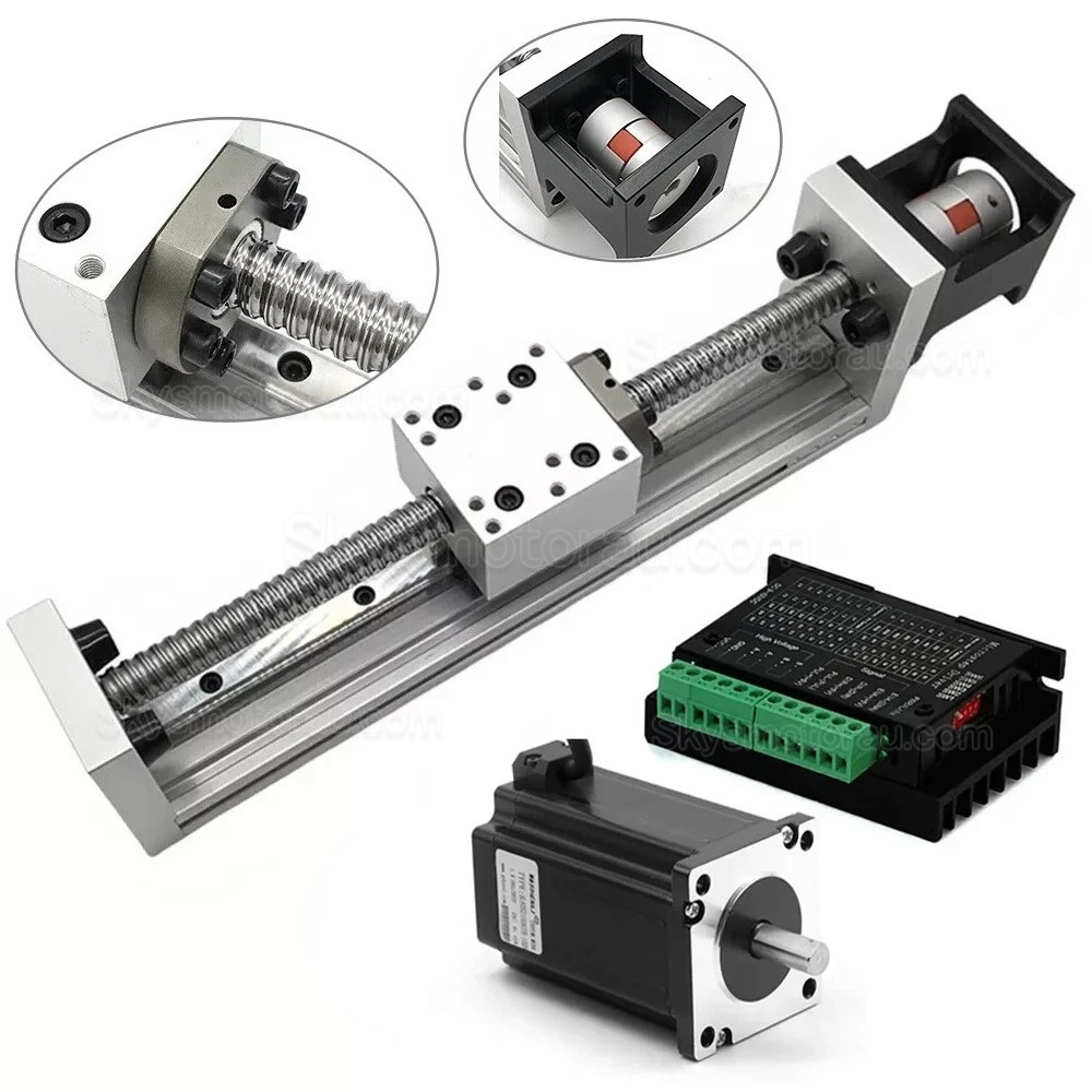Linear Actuator Controller Kit DXG-YR60+SFU1605 with 1.2/2/3Nm Nema 23 Stepper Motor & Driver Kit
