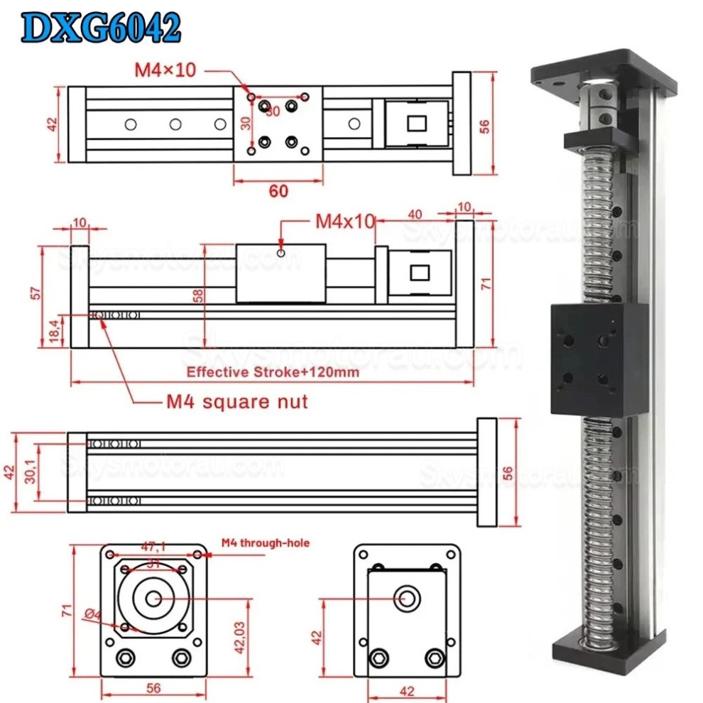 Motorized Linear Slides Actuator OSP001606 CNC Ball Screw Linear with Neme 23 Stepper Motor