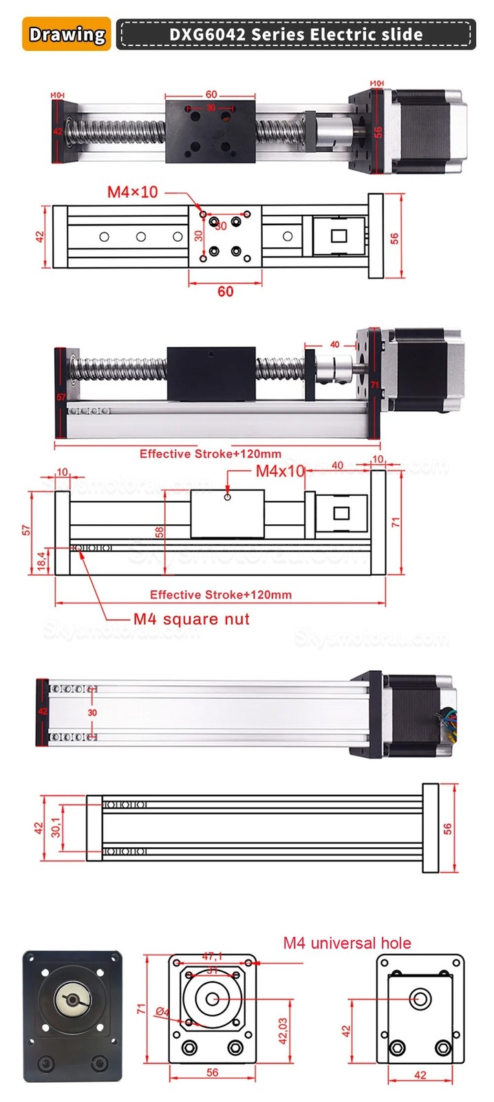 Motorized Linear Slides Actuator OSP001600 CNC Linear Slide Table with Stepper Motor