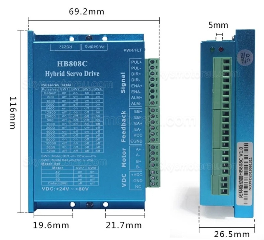 Fully Enclosed Waterproof Motorized Linear Stage Kit OSP001614 with NEMA 23 Stepper Motor + HB8080C Driver