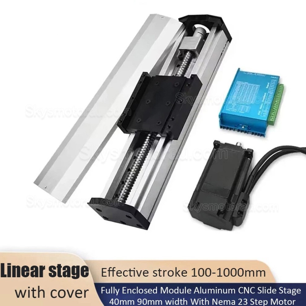 Fully Enclosed Waterproof Motorized Linear Stage Kit OSP001614 with NEMA 23 Stepper Motor + HB8080C Driver