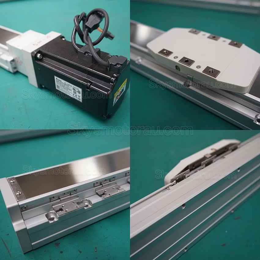 Double Rail Linear Actuator FCH90 Ball Screw Linear Slide Rail 50-1100mm with 750W Servo Motor