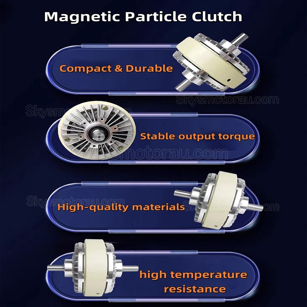 FL-S/A Series Dual Shaft Magnetic Particle Powder Clutch 6/12/25/50Nm 24VDC