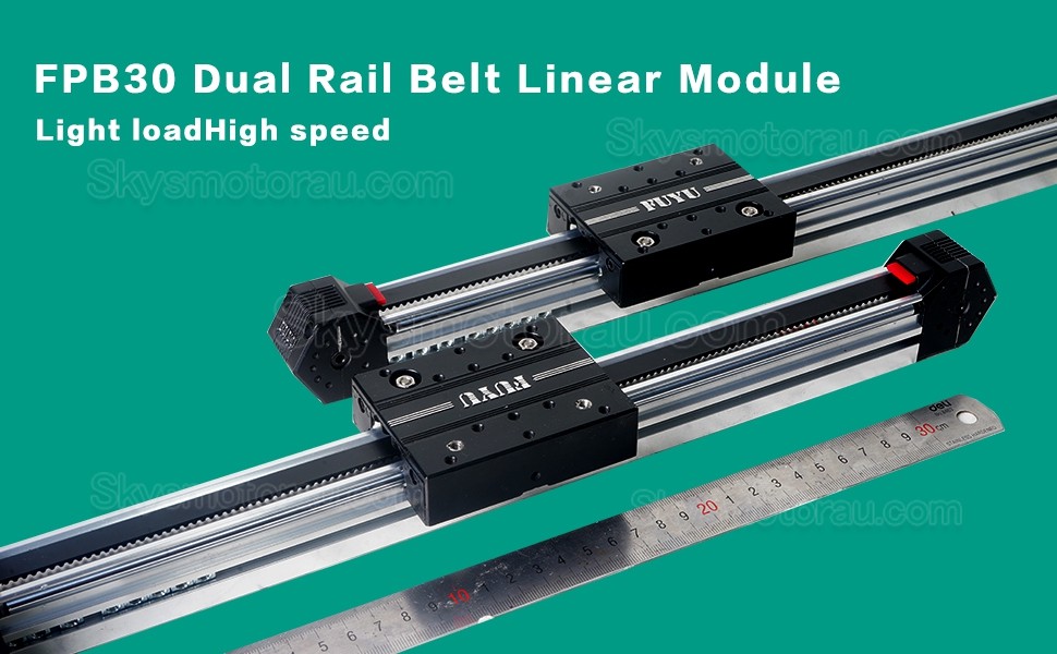 Belt Driven Linear Actuator Kit FPB30 Belt Drive Motorized Linear Slides Actuator with Nema 17 Stepper Motor