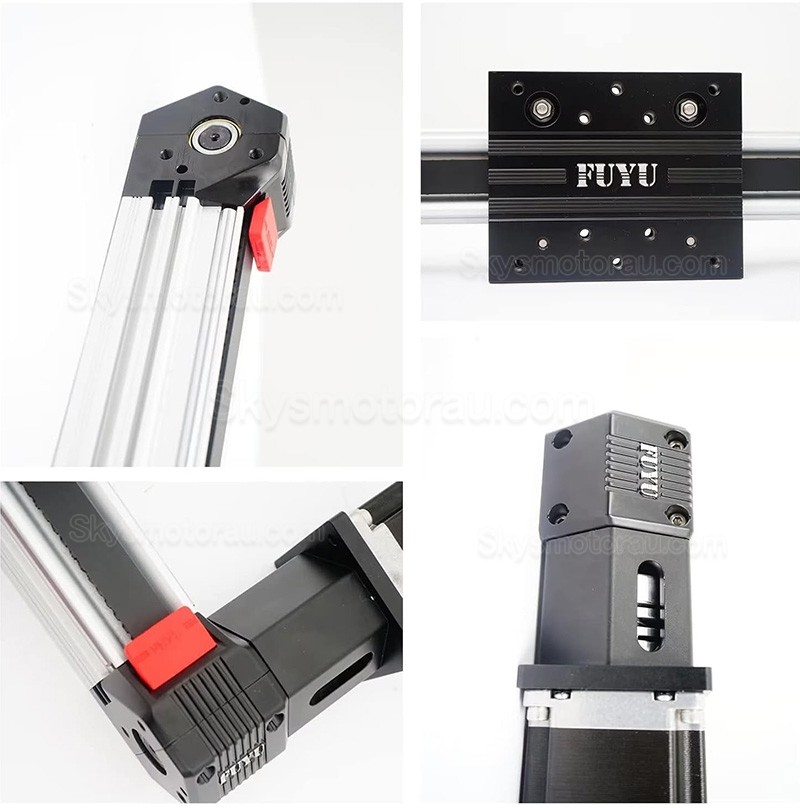 Belt Driven Linear Actuator Kit FPB60 Belt Drive Motorized Linear Slides Actuator with Nema 23 Stepper Motor