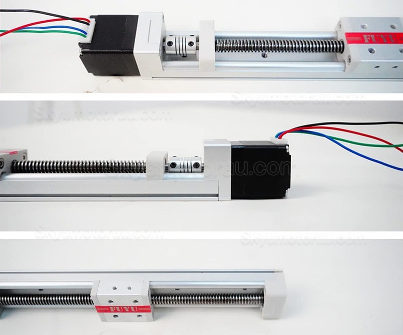 Mini Motorized Linear Slides Actuator FSK30J Linear Slide Rail 50-500mm with Nema 14 Stepper Motor