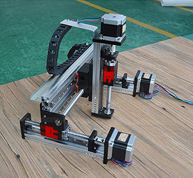 Gantry Linear Guide Stage Stroke Motorized Linear Slides Actuator XYZ Slide Table X=100mm,Y=100mm, Z=50mm