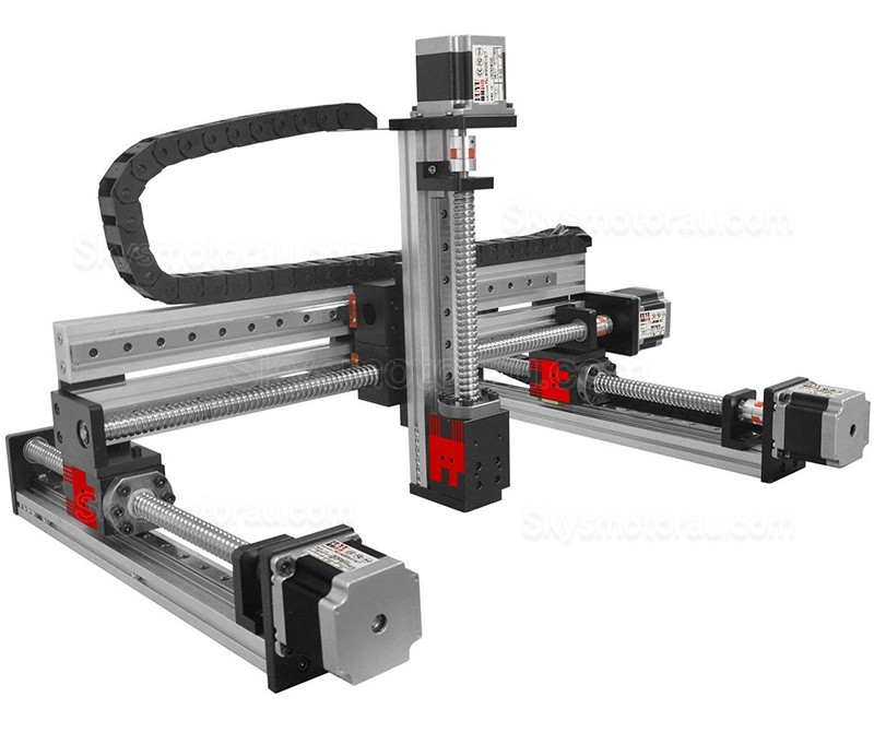 Gantry Linear Guide Stage Stroke Motorized Linear Slides Actuator XYZ Slide Table X=100mm,Y=100mm, Z=50mm