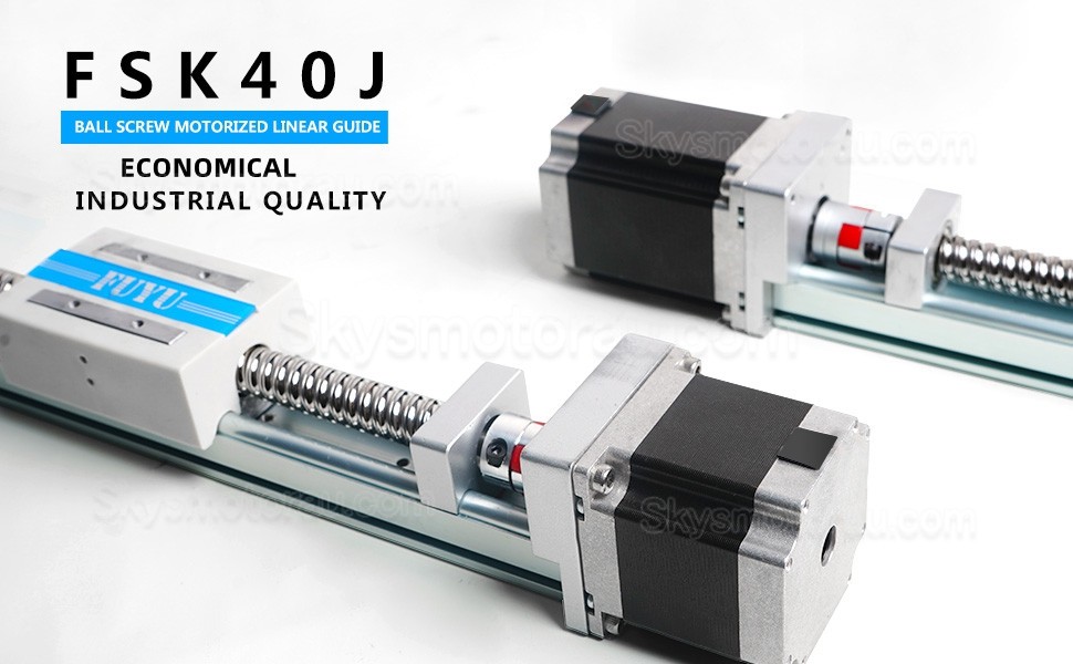 Linear Slide Rail Linear Ball Screw Actuator FSK40J 50-1000mm with Nema 23 Stepper Motor