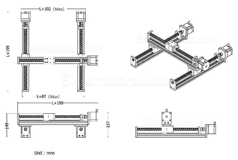 FSL40 Linear Ball Ccrew Actuator, Screw Driven Linear Actuator, XY Translation Stage XYZ Table