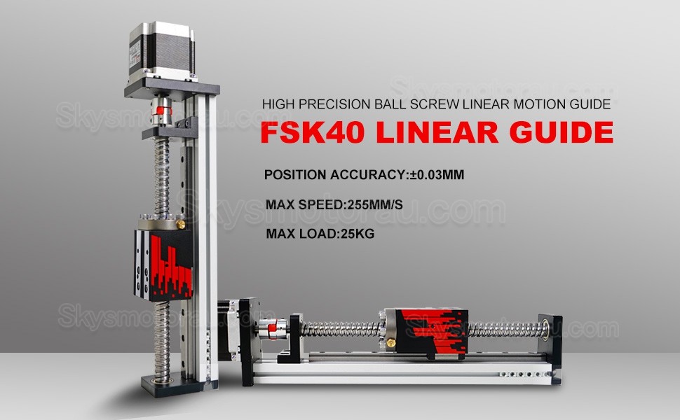 Motorized Linear Slides Actuator FSL40 Linear Slide Rail Linear Ball Screw Actuator 50-1000mm with Nema 23 Stepper Motor