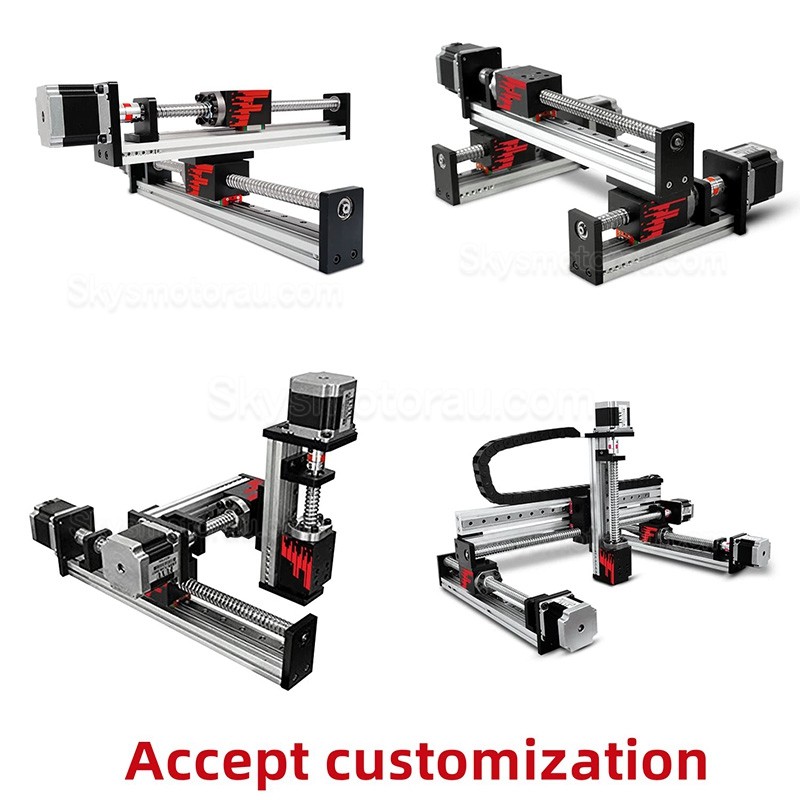 Motorized Linear Slides Actuator FSL40 Linear Slide Rail Linear Ball Screw Actuator 50-1000mm with Nema 23 Stepper Motor