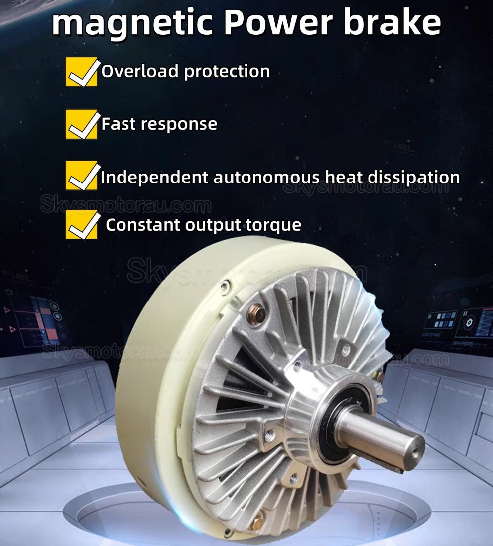 FZ-D Series Single-Shaft Magnetic Powder Brake, Magnetic Particle Brake 6-50Nm 24VDC IP54