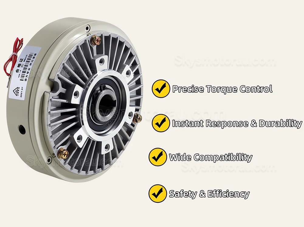 FZ-K Series Magnetic Particle Brake, Hollow Shaft Magnetic Powder Brake 6-200Nm 24V