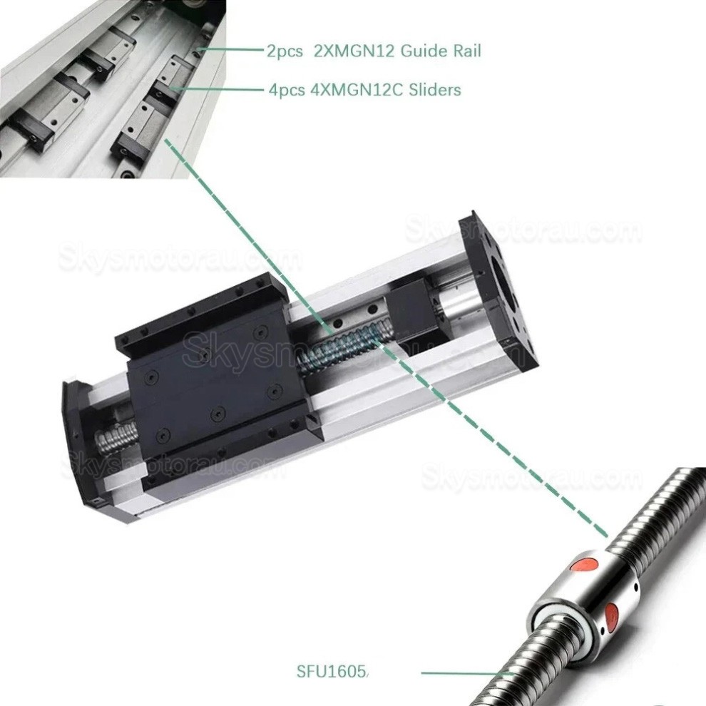 Mini Fully Sealed Motorized Linear Stage Kit OSP001613, CNC Ball Screw Slide Table With Stepper Motor