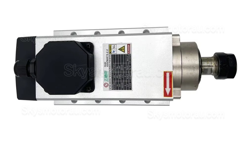 2.2kW 220V/380V VFD Spindle Kit GDZ80X73-2.2 + H100 ER20 Indc. Air Cooled Spindle Motor + VFD + 13Pcs ER20 Collet
