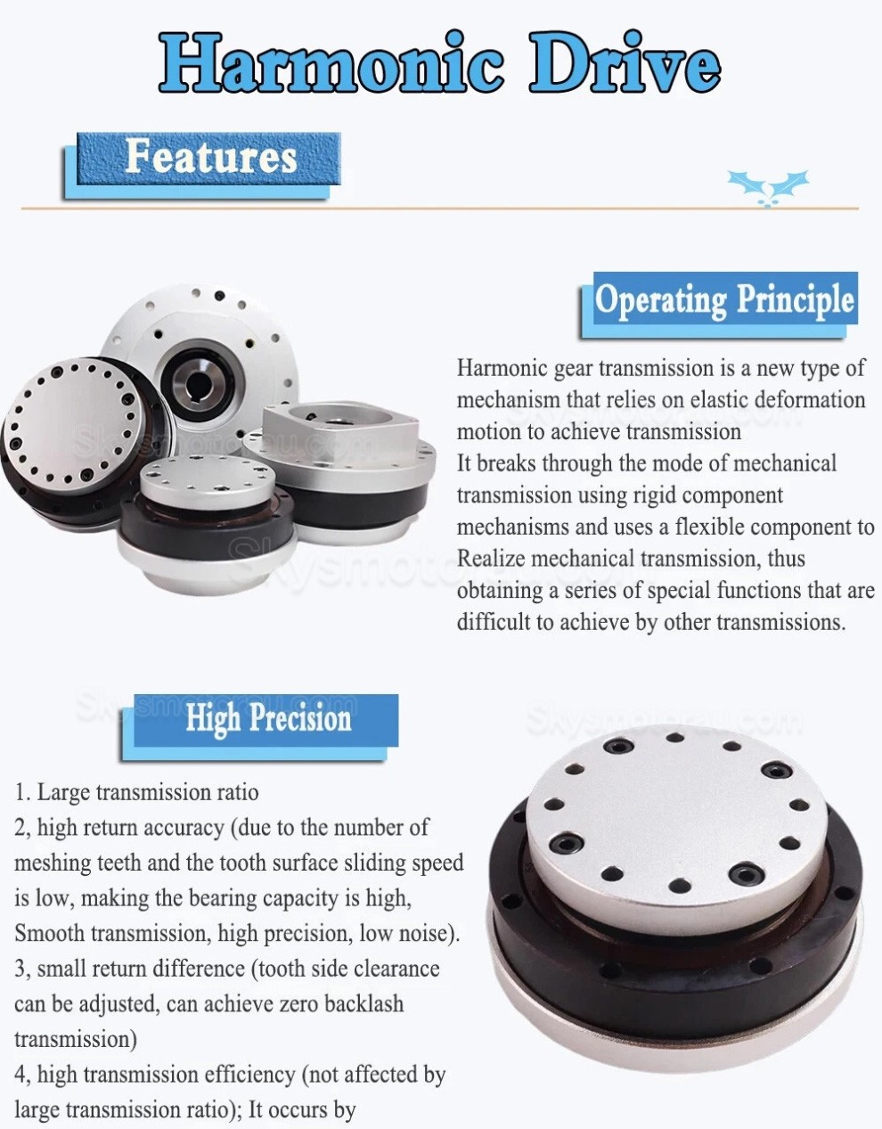 FA Series 30:1/50:1/80:1/100:1/120:1 Harmonic Gearbox for Servo Motor
