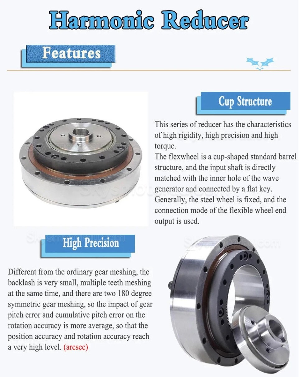 ZXF Series 30:1/50:1/80:1/100:1/120:1/160:1 Harmonic Gearbox for Stepper / Servo Motor