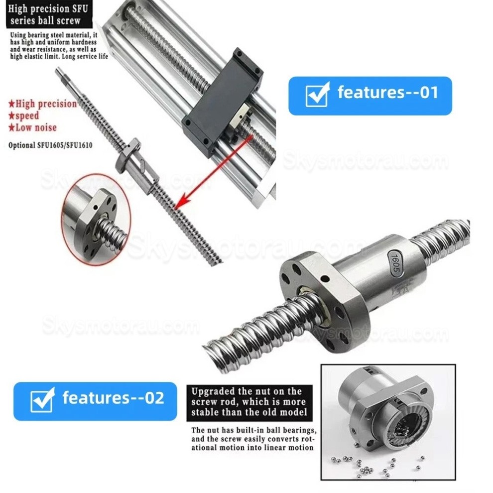 Linear Translation Stage OSP001610 CNC Sliding Table Linear Table 100mm-1000mm Fit NEMA 23 Stepper Motor/ 60mm Servo Motor