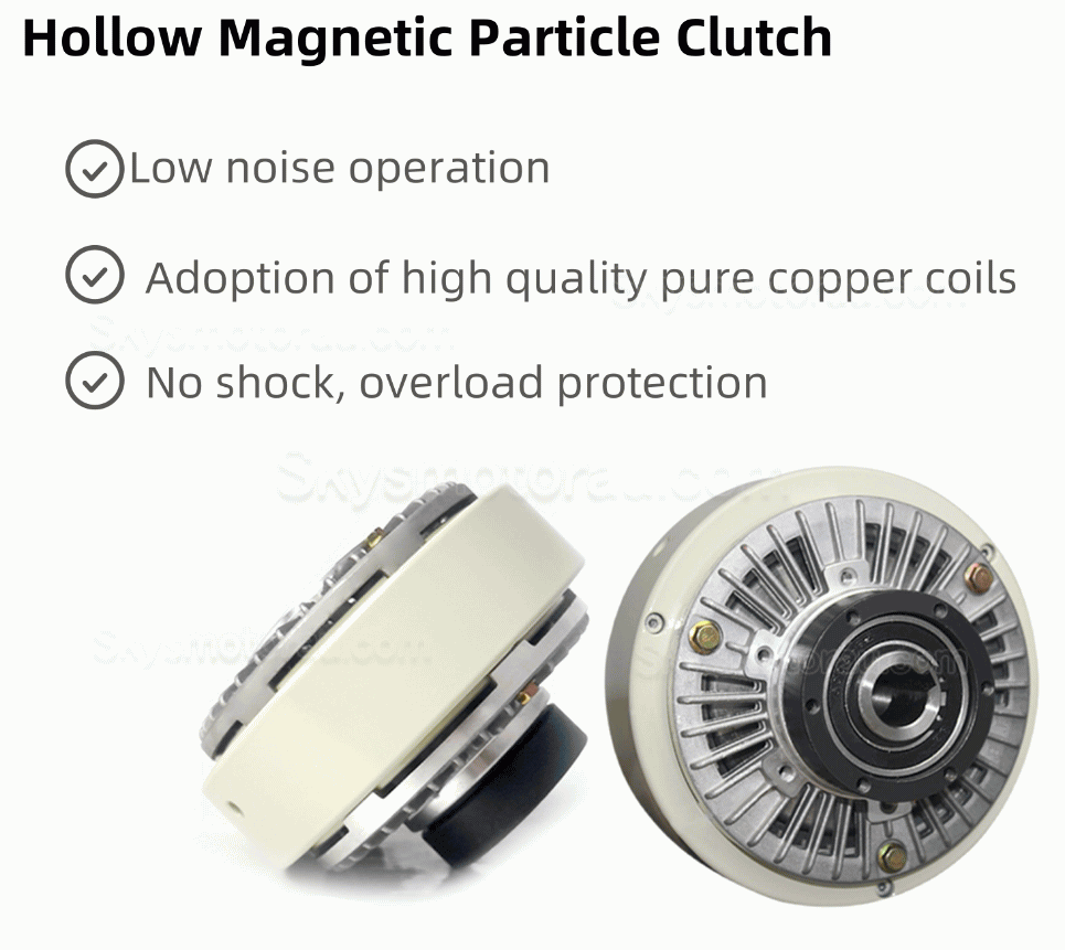 FL-K/B Series Hollow Shaft Magnetic Particle Powder Clutch 6/12/25/50Nm 24VDC