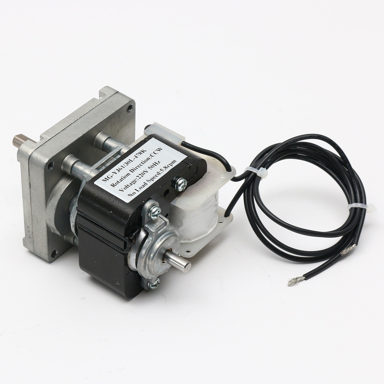 110/220V Shade Pole Gearmotor MG-YJ61 Single Phase with Ratio 13:1 - 718:1 Spur Gearbox
