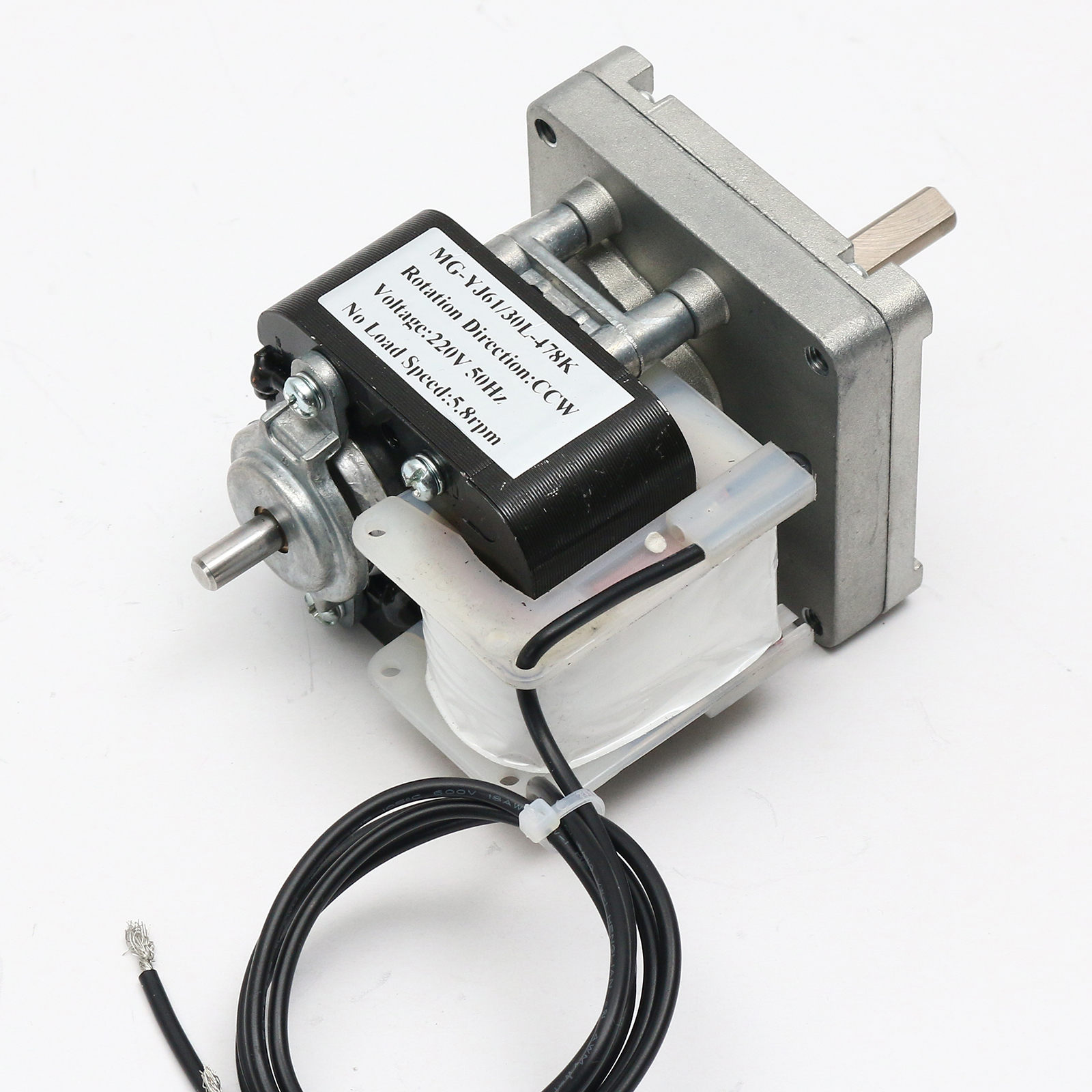 110/220V Shade Pole Gearmotor MG-YJ61 Single Phase with Ratio 13:1 - 718:1 Spur Gearbox