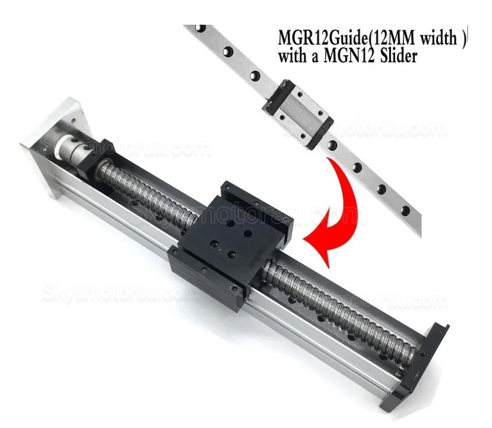 Screw Linear CNC Slide Table Kit QMF40, Fully Sealed CNC Linear Guide Module with Stepper Motor & Driver
