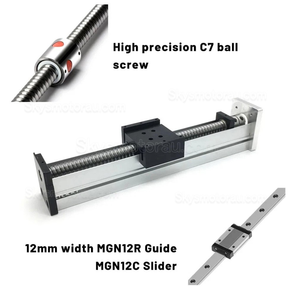 Screw Linear CNC Slide Table Kit QMF40, Fully Sealed CNC Linear Guide Module with Stepper Motor & Driver