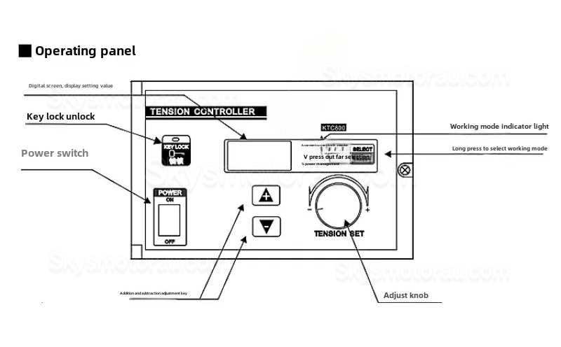 Manual Tension Controller KTC800A 0-24V 4A for Magnetic Particle Brake / Clutch