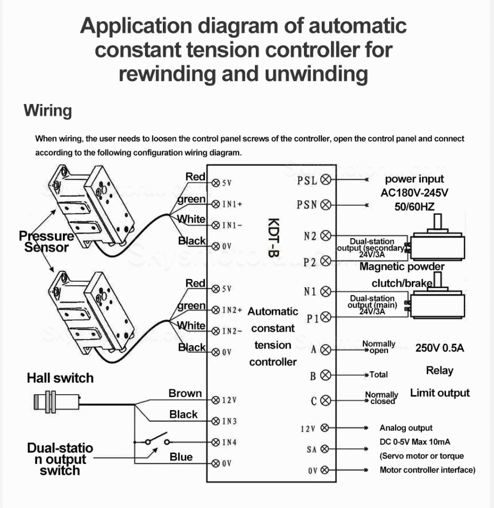 Automatic Digital Constant Tension Controller KDT-B-1000 for Magnetic Particle Brake / Clutch