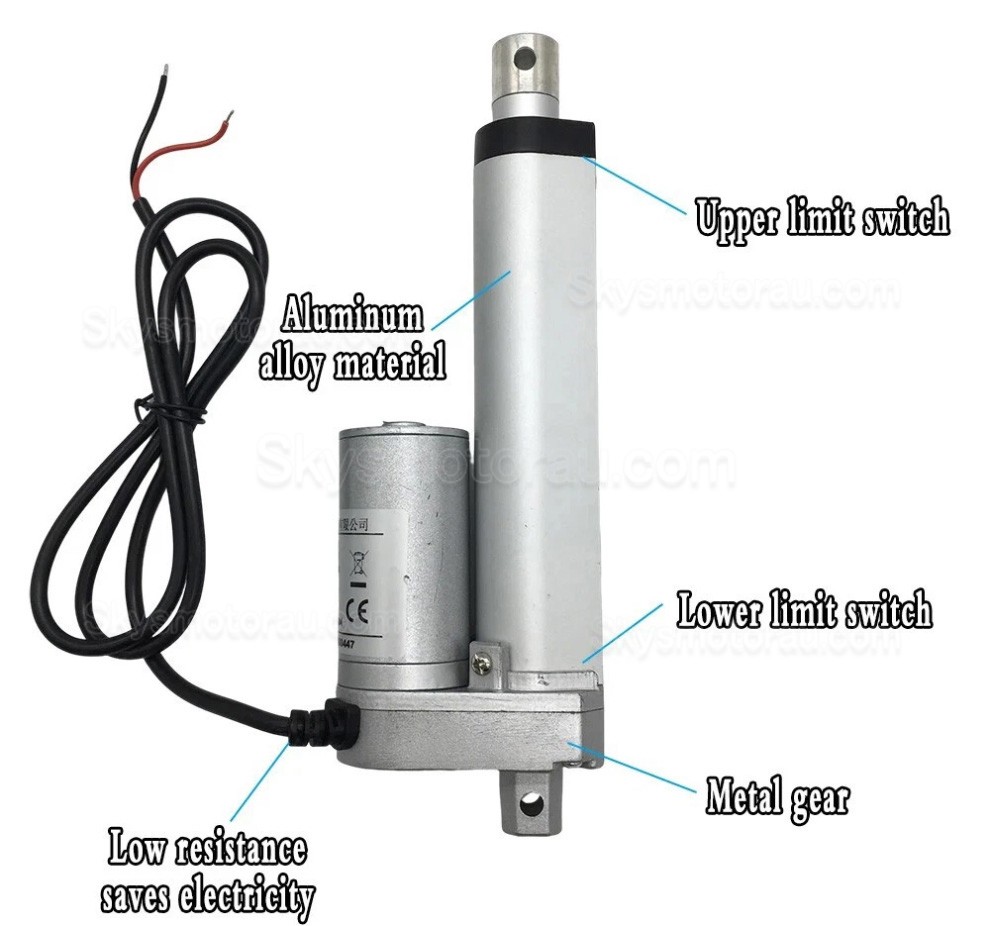 12V/24V Electric Linear Actuator OSP001608 20-36W Stroke Lenght 50-1000mm