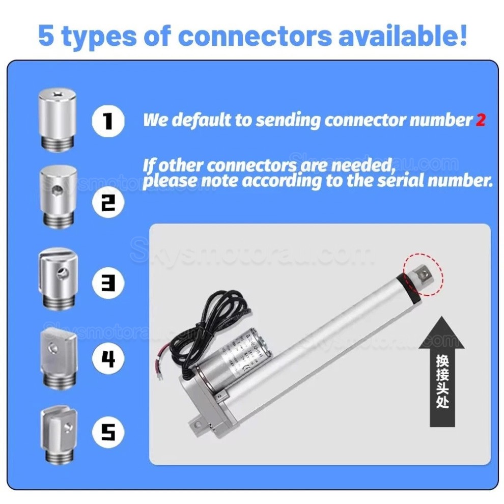 12V/24V Electric Linear Actuator OSP001608 20-36W Stroke Lenght 50-1000mm