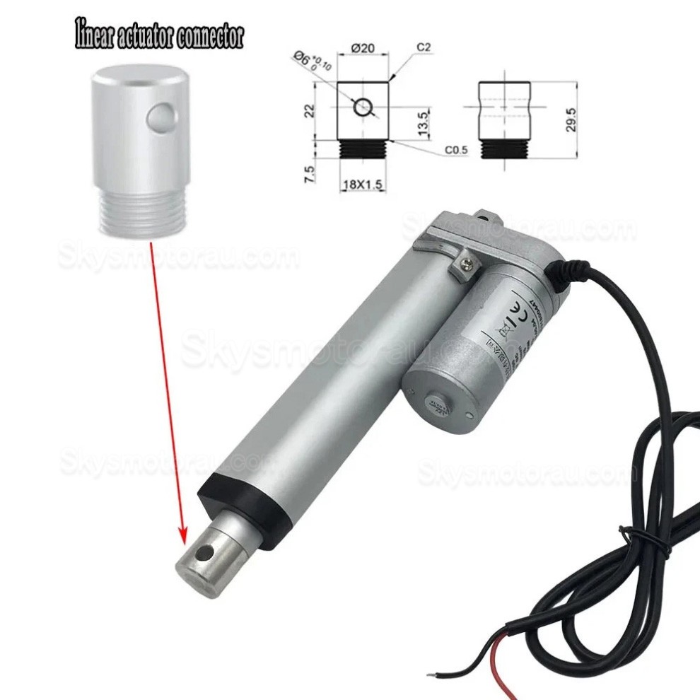 12V/24V Electric Linear Actuator OSP001608 20-36W Stroke Lenght 50-1000mm