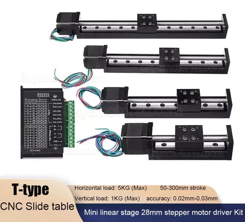 Motorized Linear Stage OSP001607 CNC Trapezoidal Screw Slide Table with Nema 11 Stepper Motor