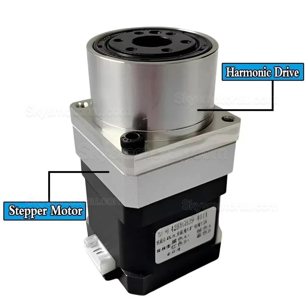 MINIS/MINIF Series Harmonic Stepper Motor with Ratio 30:1/50:1/100:1 Harmonic Gearbox