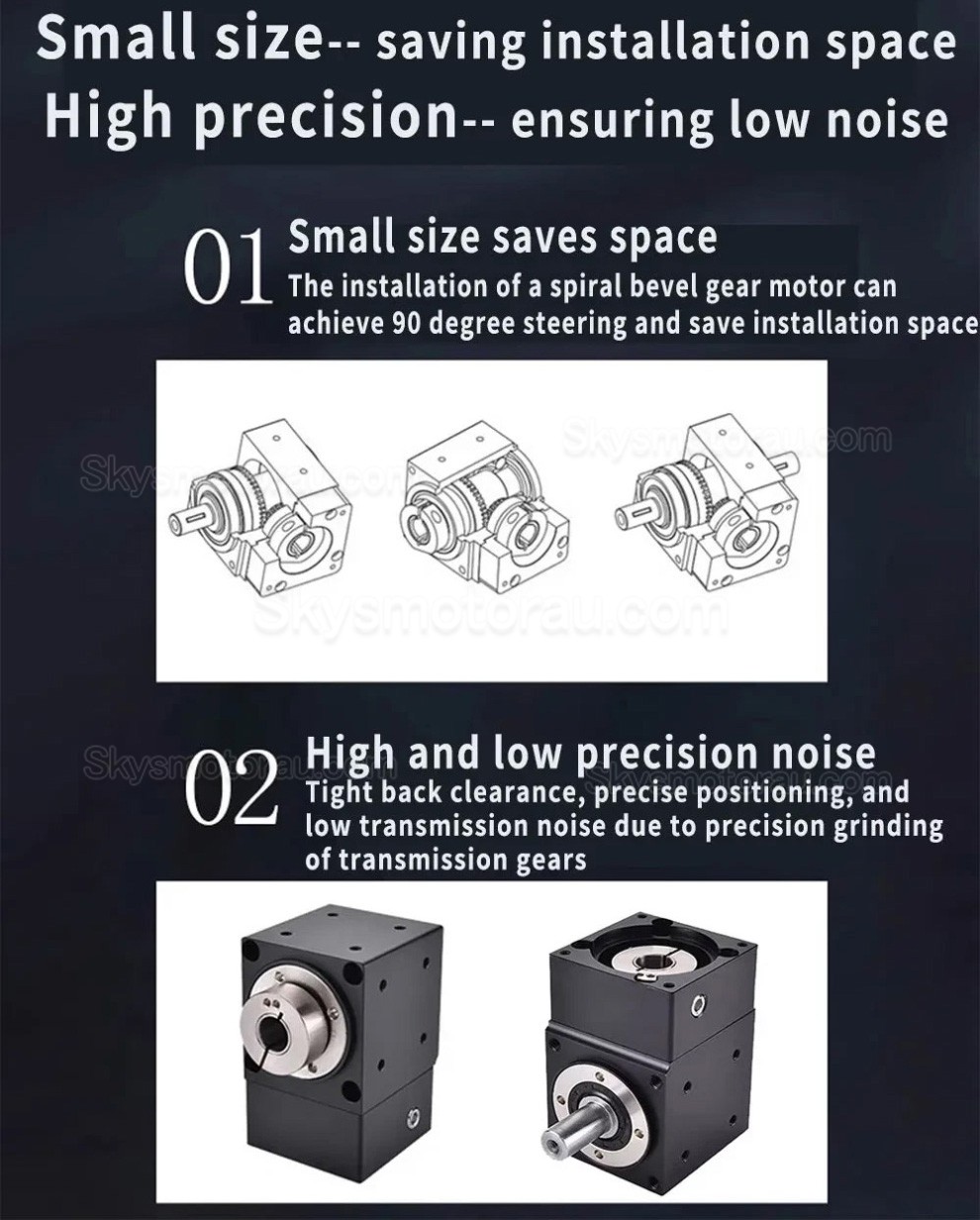 Nema 17 Right Angle Commutator 90 Degree Bevel Gearbox 2:1/3:1/5:1 for Nema 17 Stepper Motor