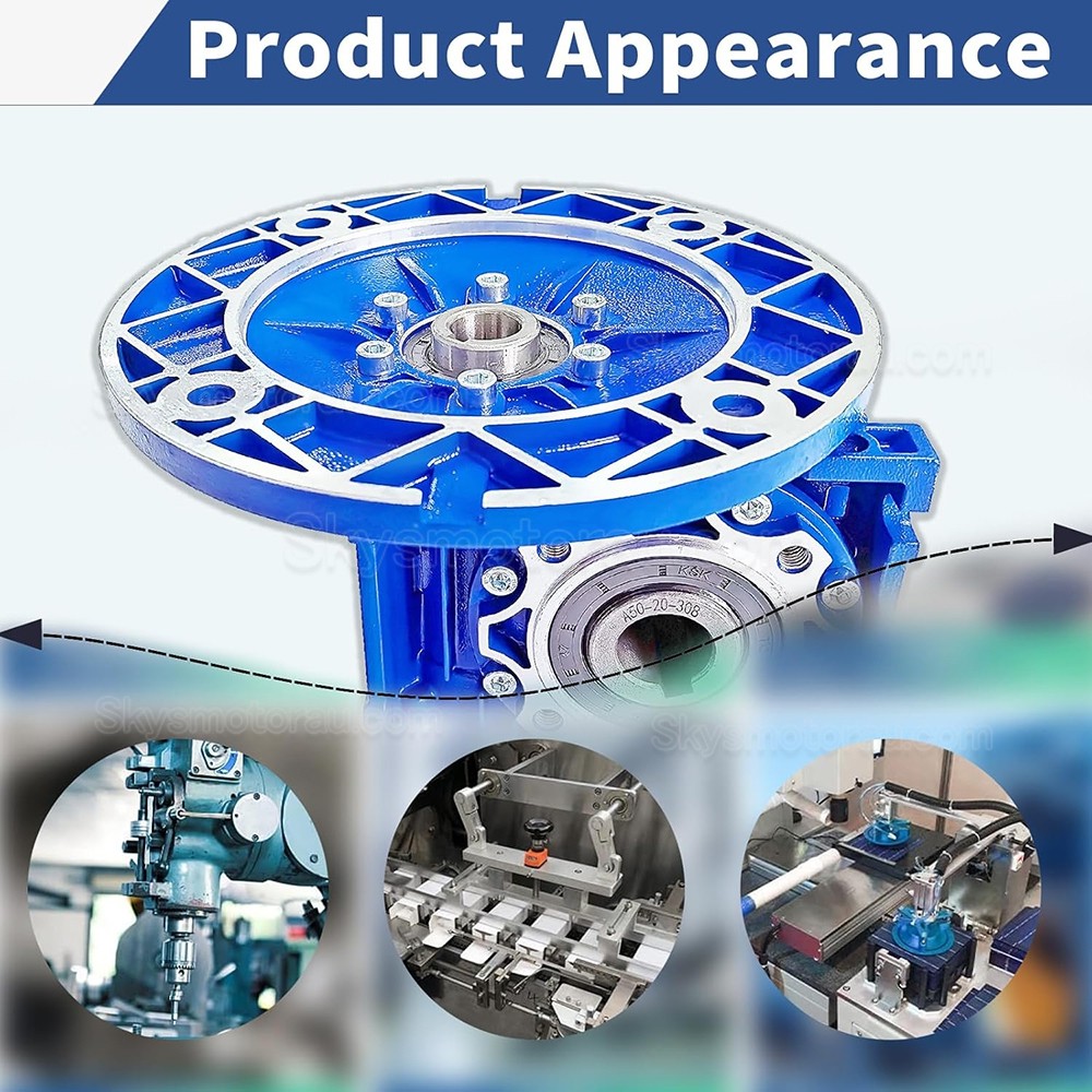 RV050 80B14/80B5 Round Worm Gearbox Ratio 5:1 10:1 15:1 20:1 30:1 Input 19mm