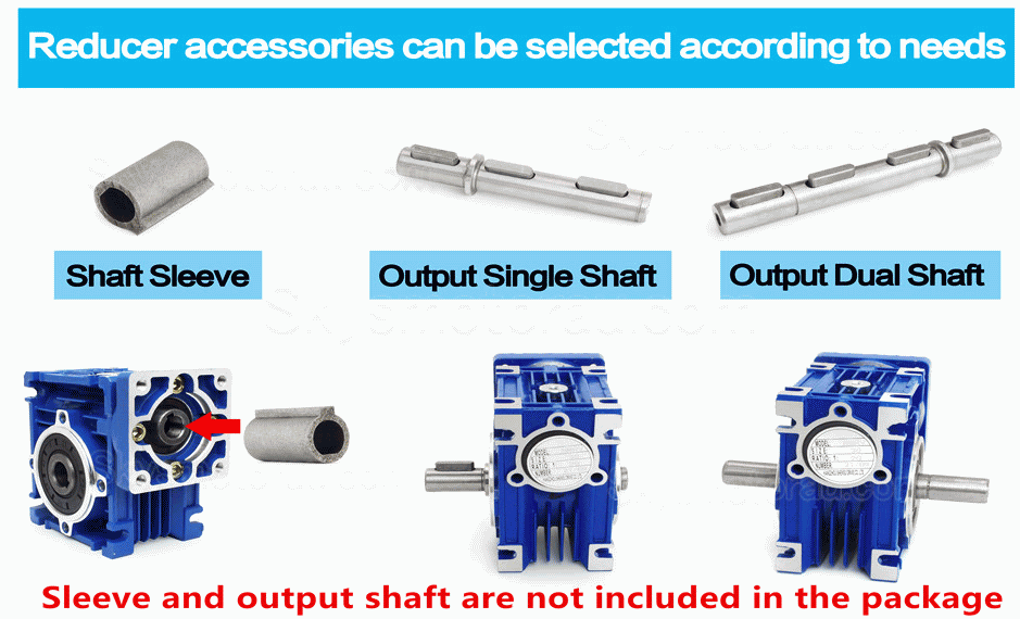 NMRV030 Worm Worm Drive Gearbox Ratio 10:1 15:1 20:1 25:1 30:1 40:1 for Nema23 Stepper Motor / Servo Motor