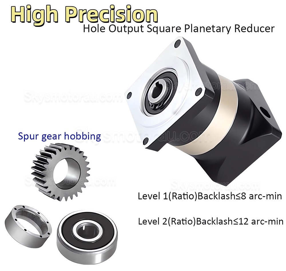 PFN60-160 Series Hollow Hole Output Planetary Gearbox Ratio 3:1 - 100:1 Fit NEMA 23, 34 Stepper Motor 80/110/130/180mm Servo Motor