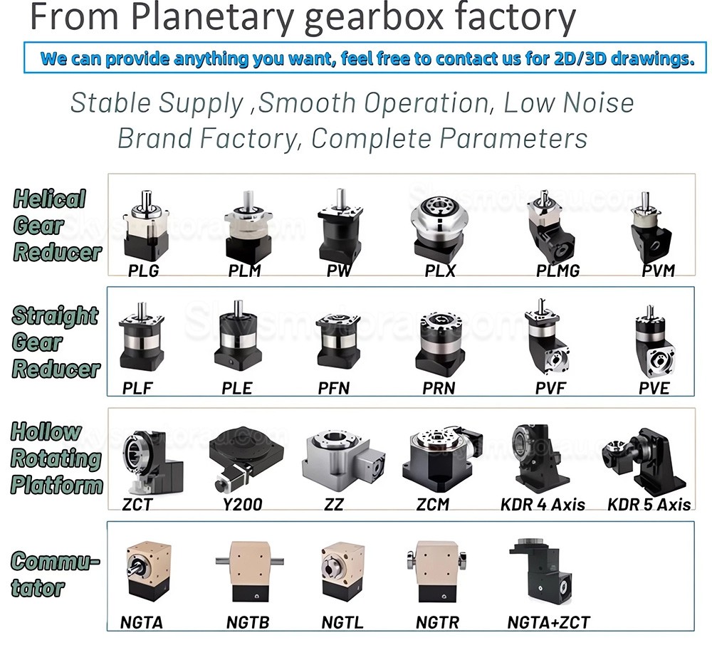 PFN60-160 Series Hollow Hole Output Planetary Gearbox Ratio 3:1 - 100:1 Fit NEMA 23, 34 Stepper Motor 80/110/130/180mm Servo Motor