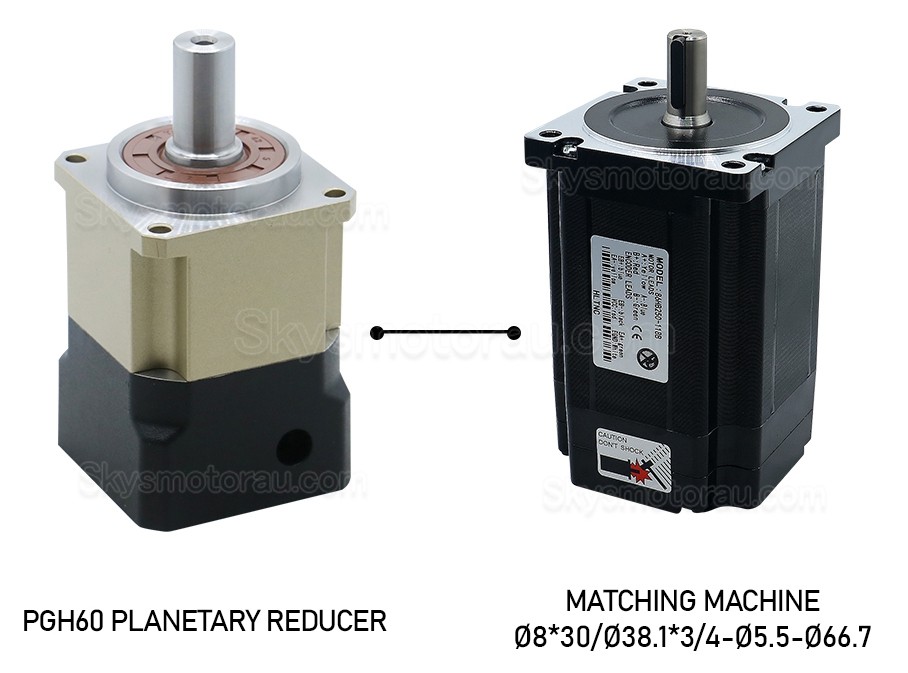 PGH60 Series Helical Planetary Gearbox PGH60-L2SW-SERVO Ratio 12:1 - 100:1 for Nema 23,24 Servo Motor
