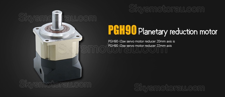 PGH090 Series Helical Planetary Gearbox PGH90-L2 Ratio 15:1 - 100:1 for Nema 34 Stepper Motor / 80-90mm Servo Motor